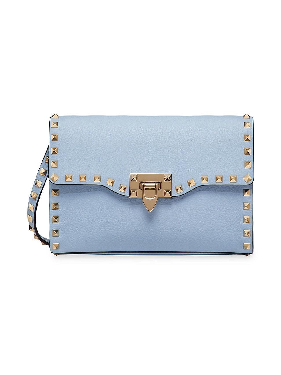 Womens Small Rockstud Grainy Calfskin Crossbody Bag Product Image