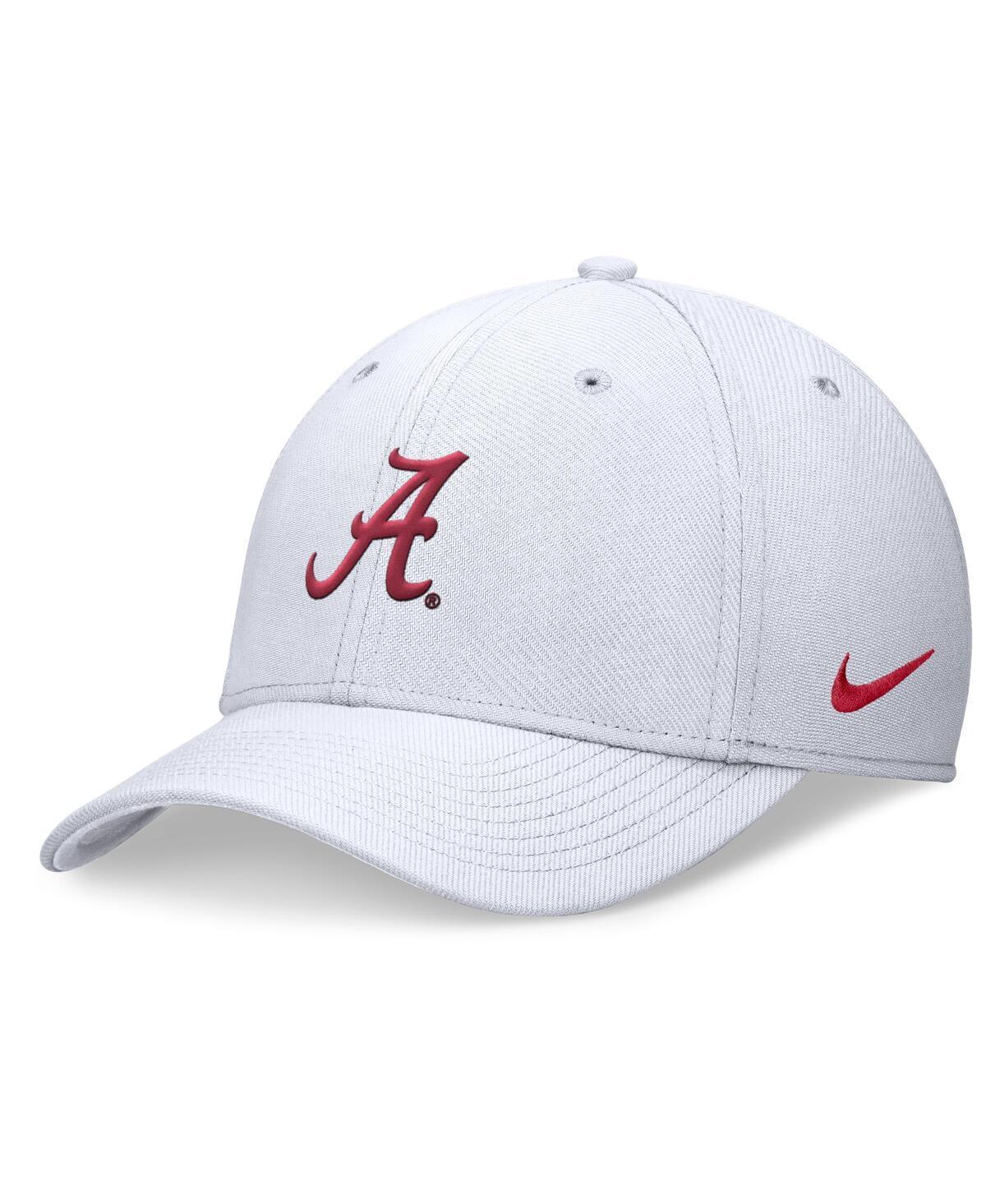 Nike Mens White Alabama Crimson Tide 2024 On-Field Swoosh Flex Hat Product Image