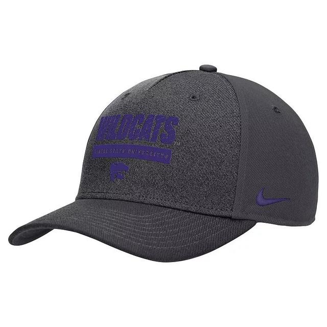 Mens Nike Charcoal Kansas State Wildcats 2024 Sideline Rise Performance Adjustable Hat Product Image