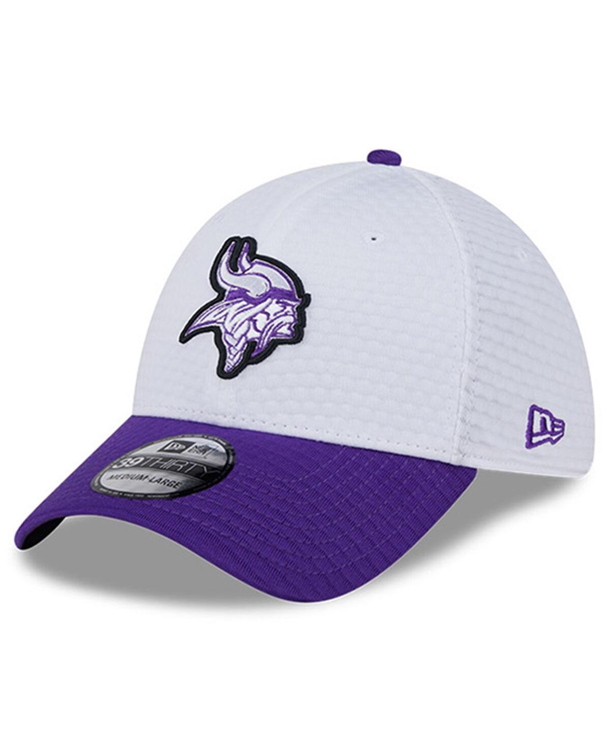 New Era Mens White Minnesota Vikings 2024 Nfl Training Camp 39THIRTY Flex Hat - White, Purple Product Image