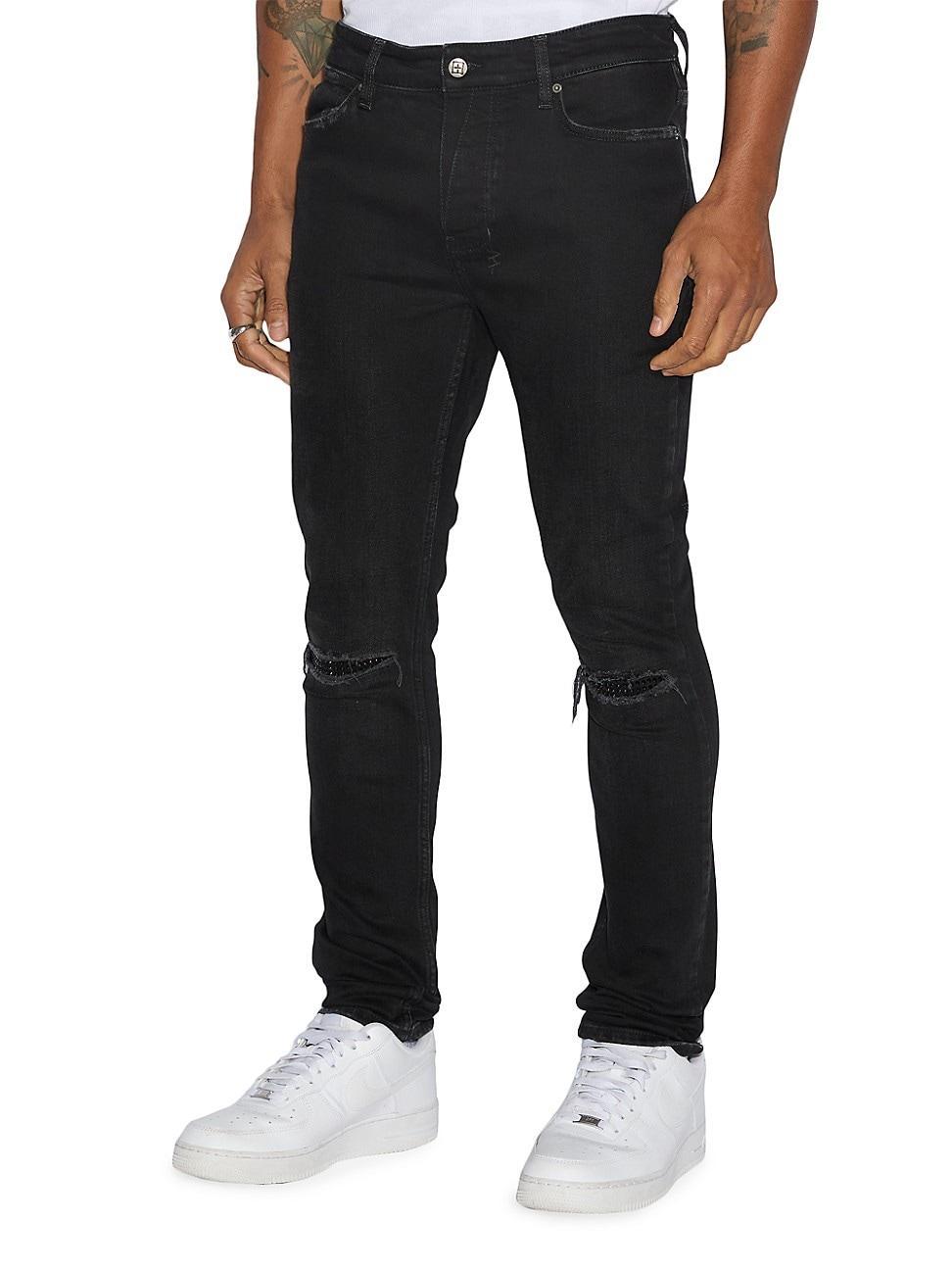 Mens Van Winkle Apex Krystal Repair Stretch Skinny Jeans Product Image