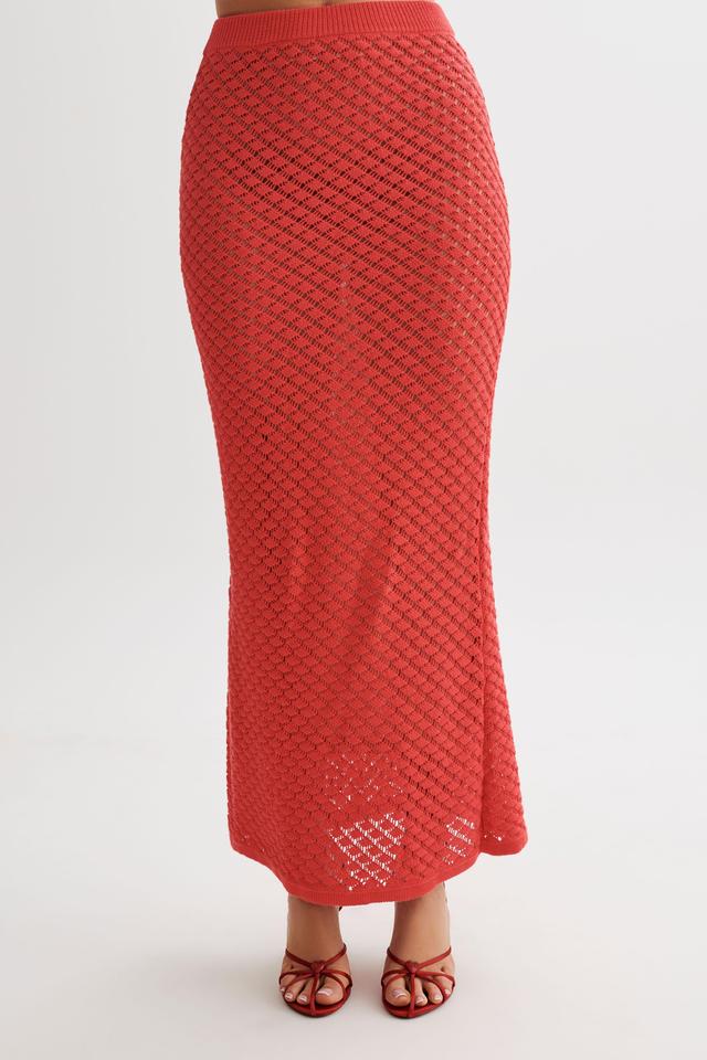 Guiliana Knit Maxi Skirt - Pomegranate Product Image