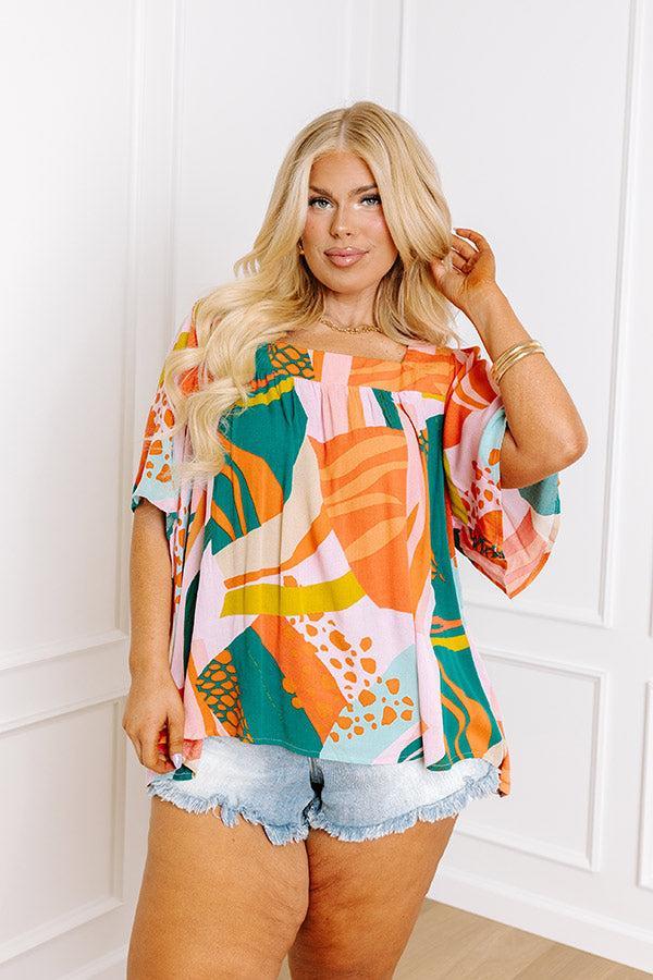 Seeking Sunshine Shift Top In Green Curves Product Image