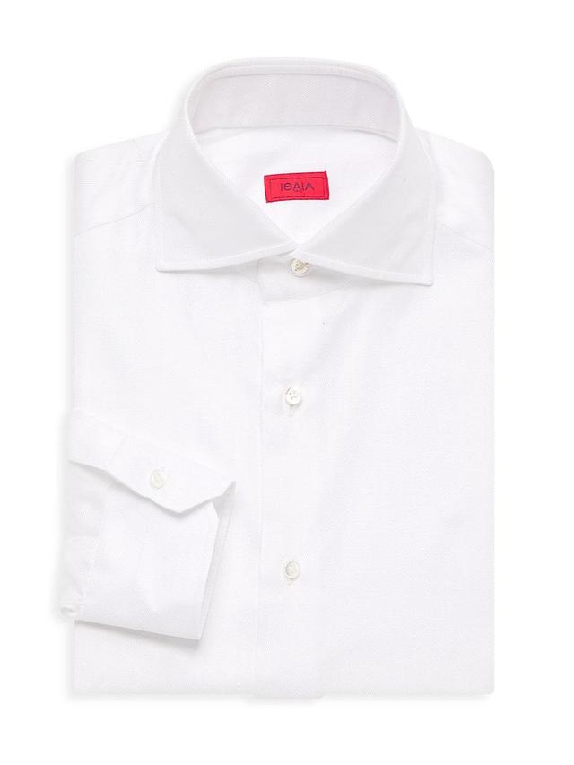 Mens Herringbone Cotton Dress Shirt Product Image