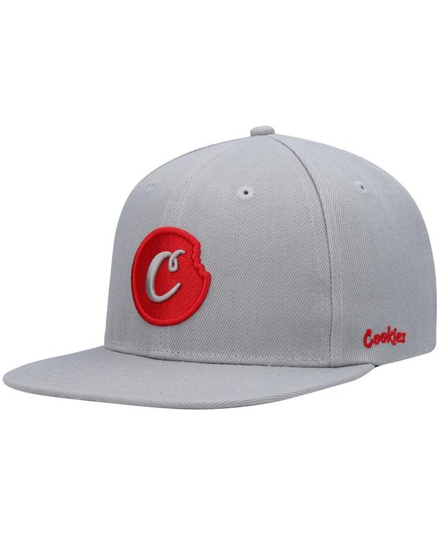 Mens Cookies Gray C-Bite Solid Snapback Hat Product Image