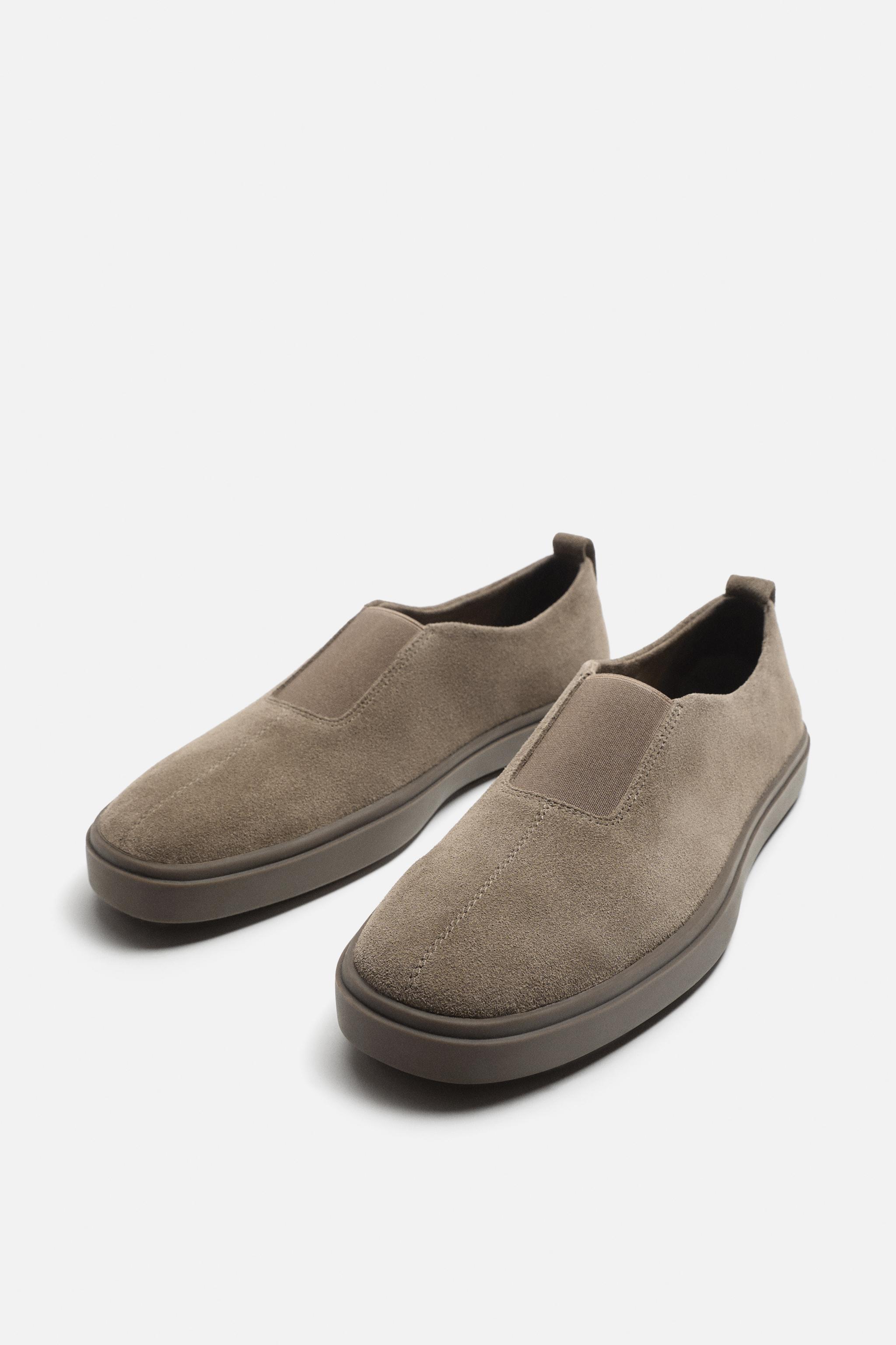 LACELESS LEATHER SNEAKERS Product Image