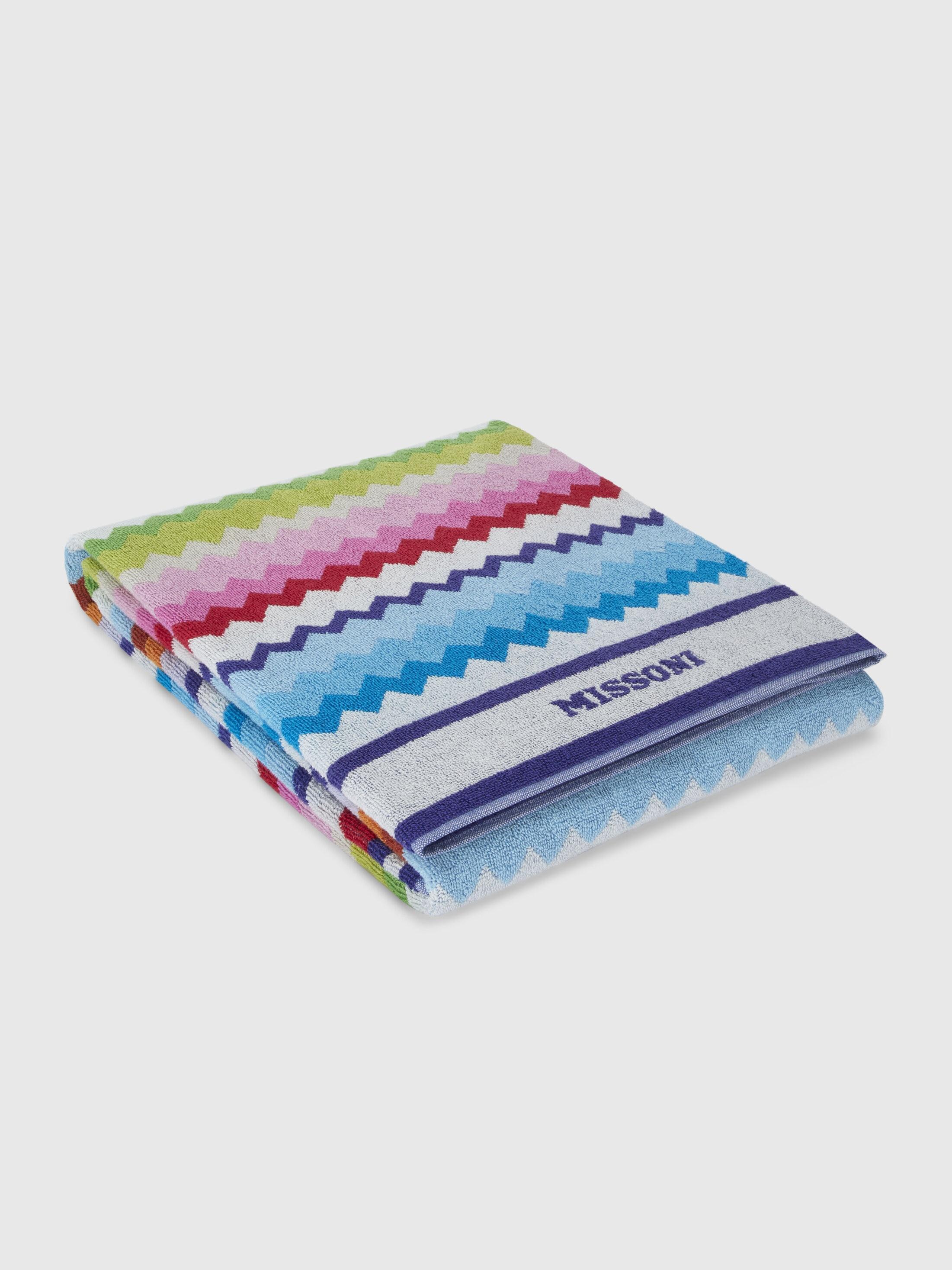 Beach towel 100x180 cm Riverbero in zig zag cotton terry Product Image