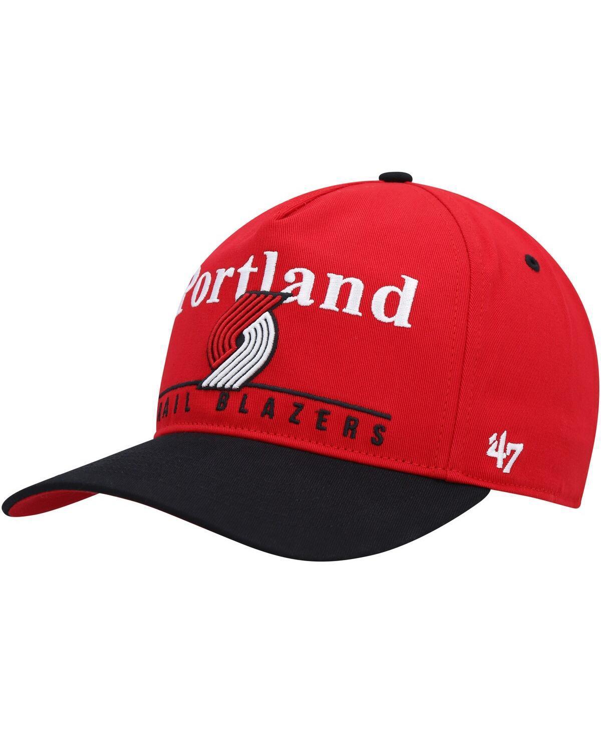 Mens 47 /Black Portland Trail Blazers Super Hitch Adjustable Hat Product Image