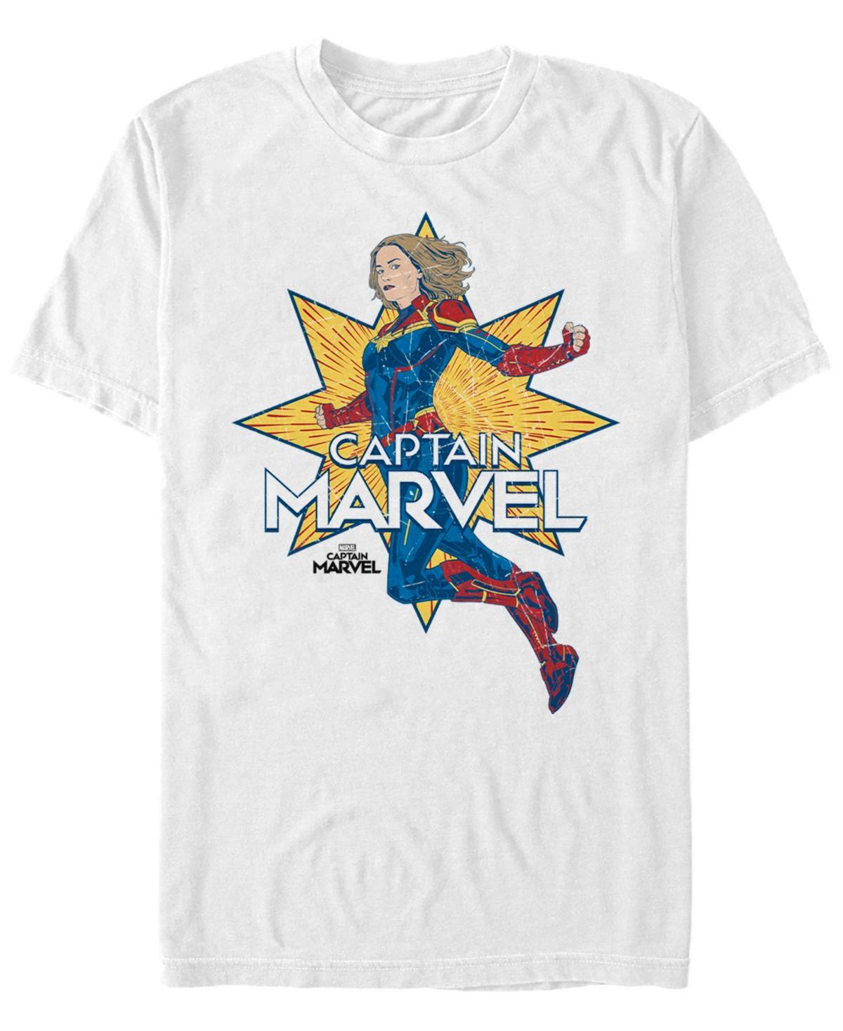 Mens Marvel Captain Marvel Star Burst Cartoon Tee Product Image