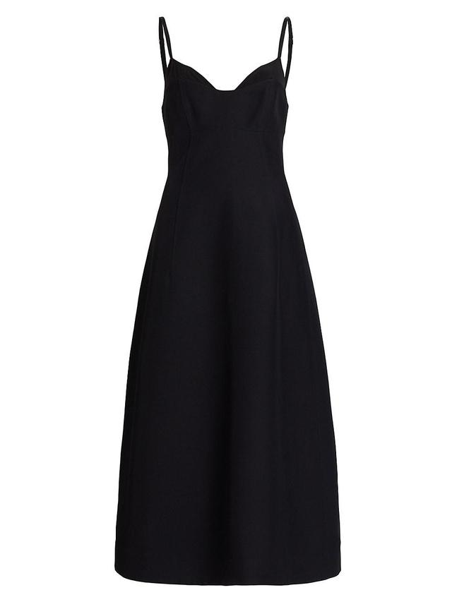 Womens Bustier-Cup Seamed Midi-Dress Product Image