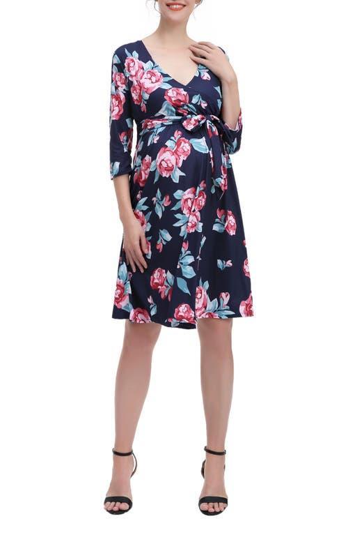 Kimi and Kai Diana Floral Faux Wrap Maternity Dress Product Image