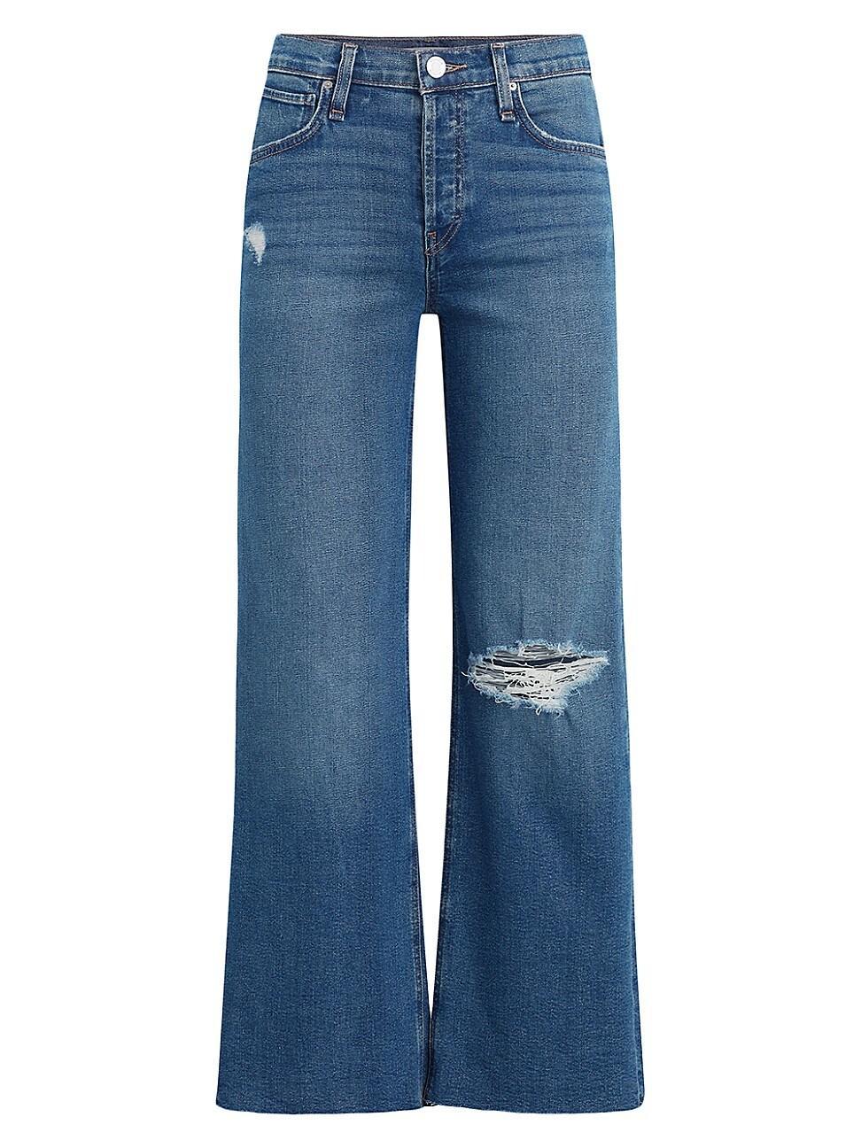 Womens Rosie Wide-Leg Ankle Jeans Product Image