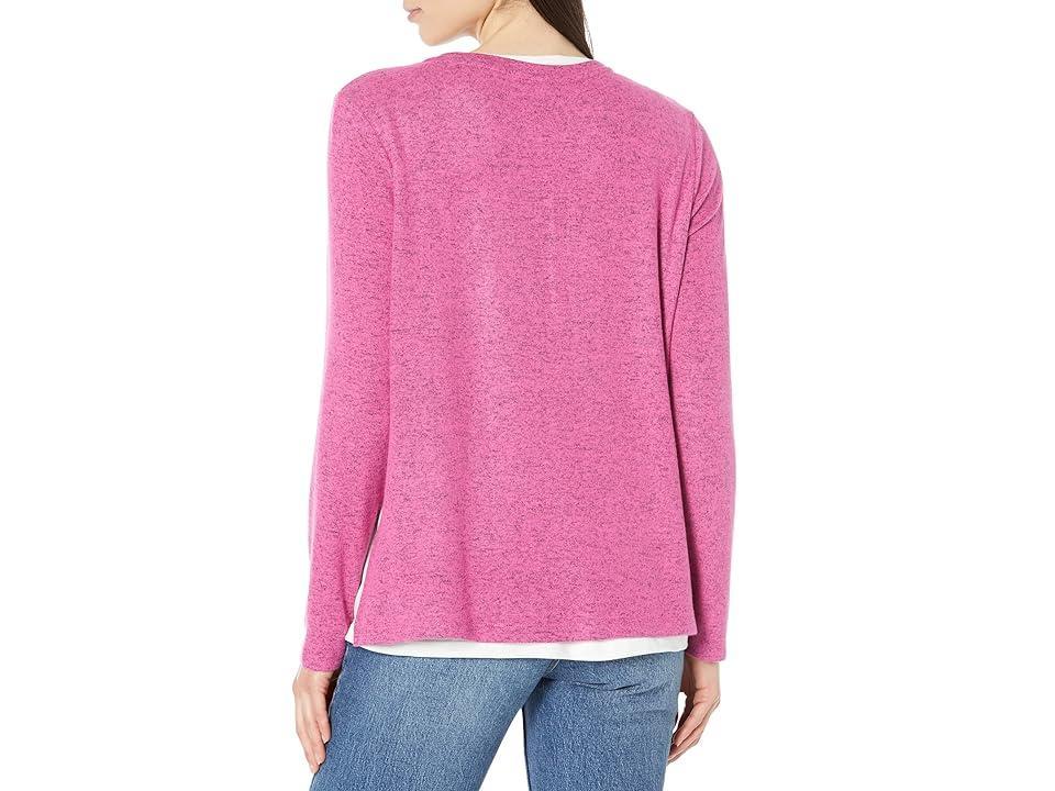 NIC+ZOE Sweet Dreams Long Sleeve Double Layer Tee (Charged ) Women's Clothing Product Image