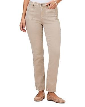 Nic+Zoe High Rise Straight Ankle Jeans in Chamois Product Image