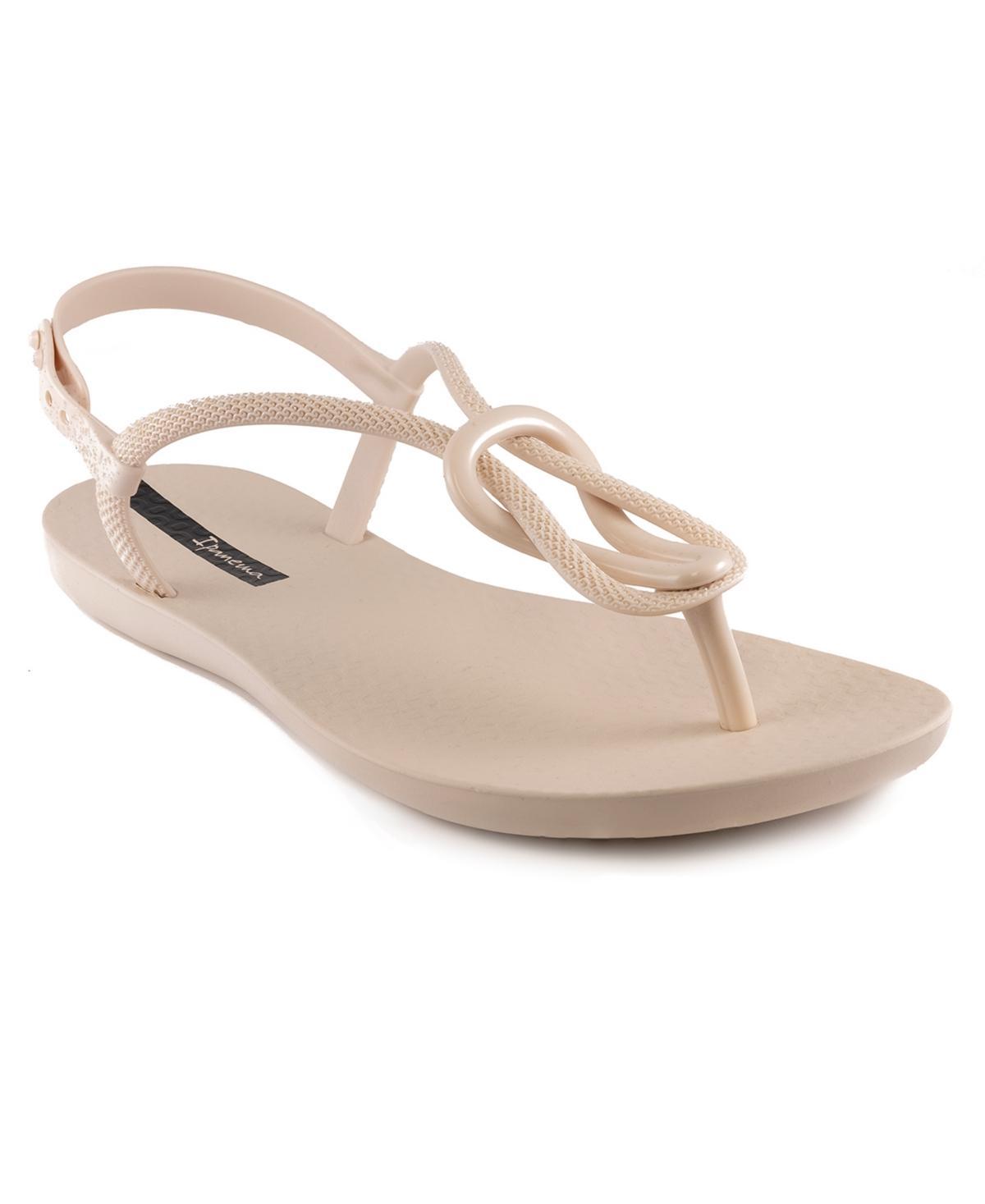 Ipanema Womens Trendy T-strap Flat Sandals Beige Product Image