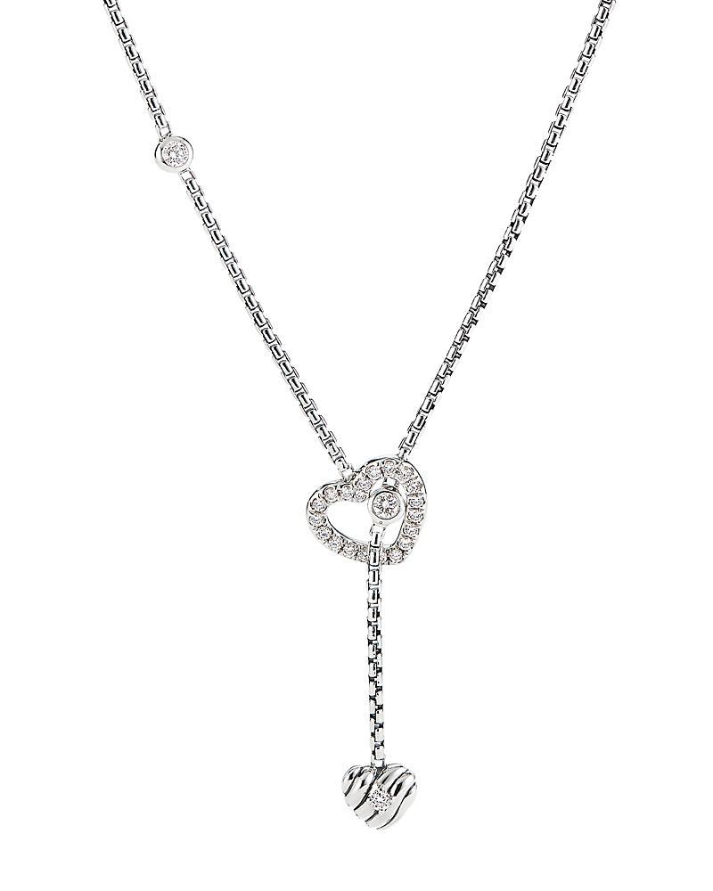 Womens Heart Y Necklace With Diamonds Product Image