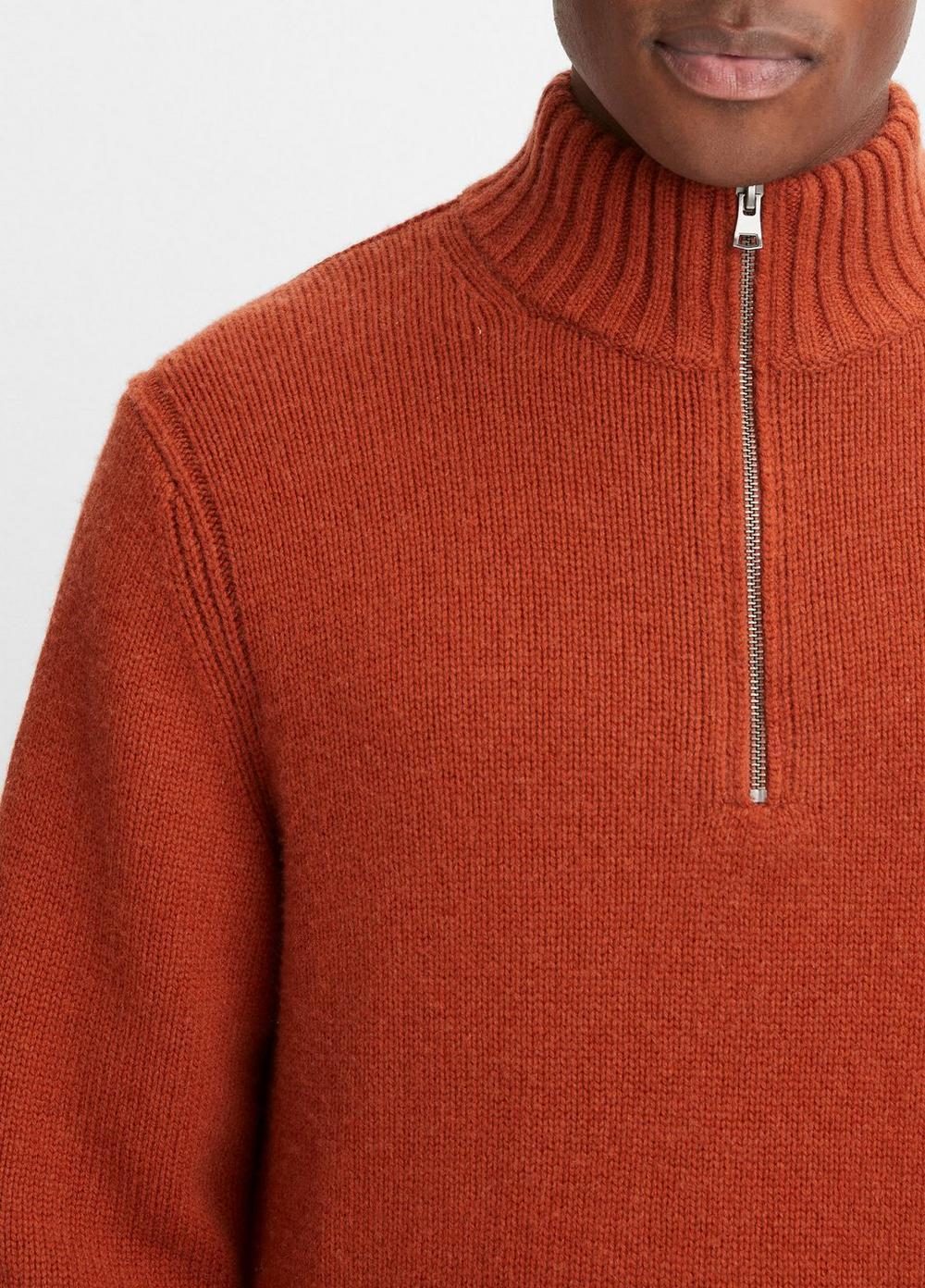 Wool-Cashmere Relaxed Quarter-Zip Sweater Product Image