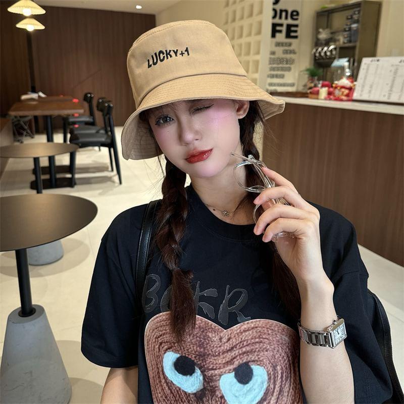 Cat Embroidered Bucket Hat Product Image