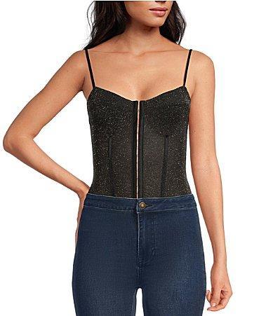 Free People Shimmer Night Rhythm Corset Bodysuit Product Image