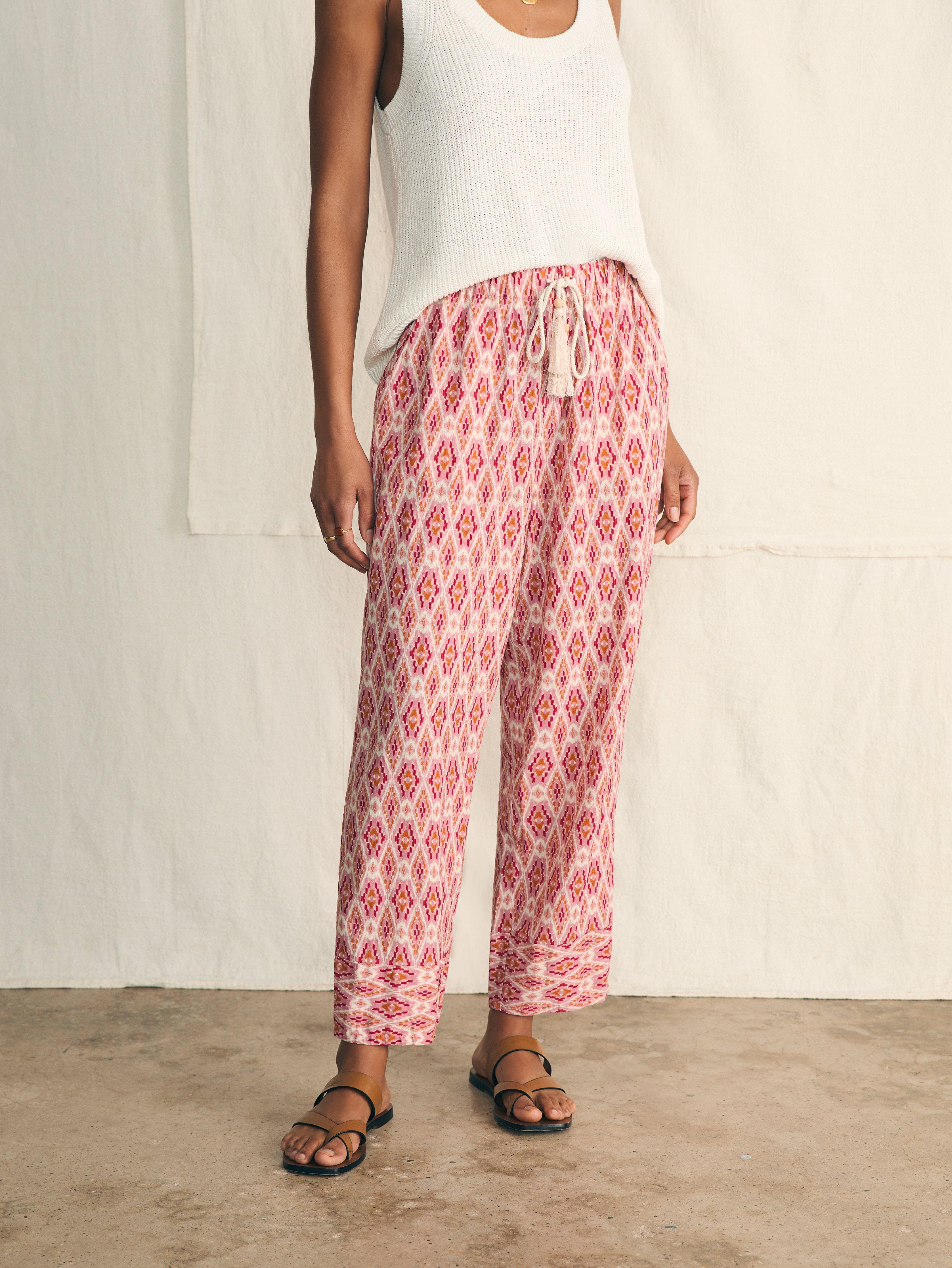 Pacific Beach Linen Pant - Clara Ikat Female Product Image