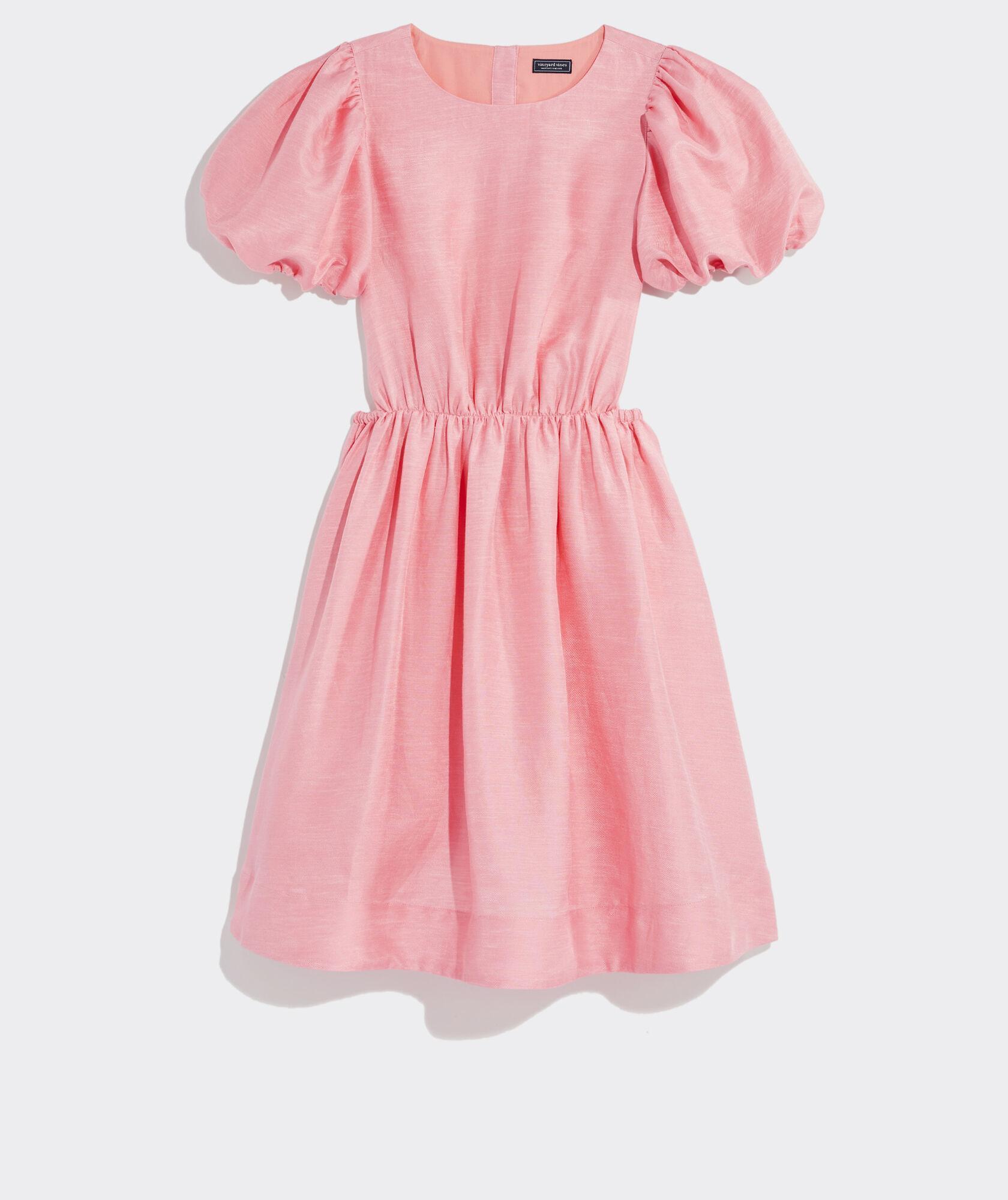 Puff-Sleeve Cutout Dress Product Image