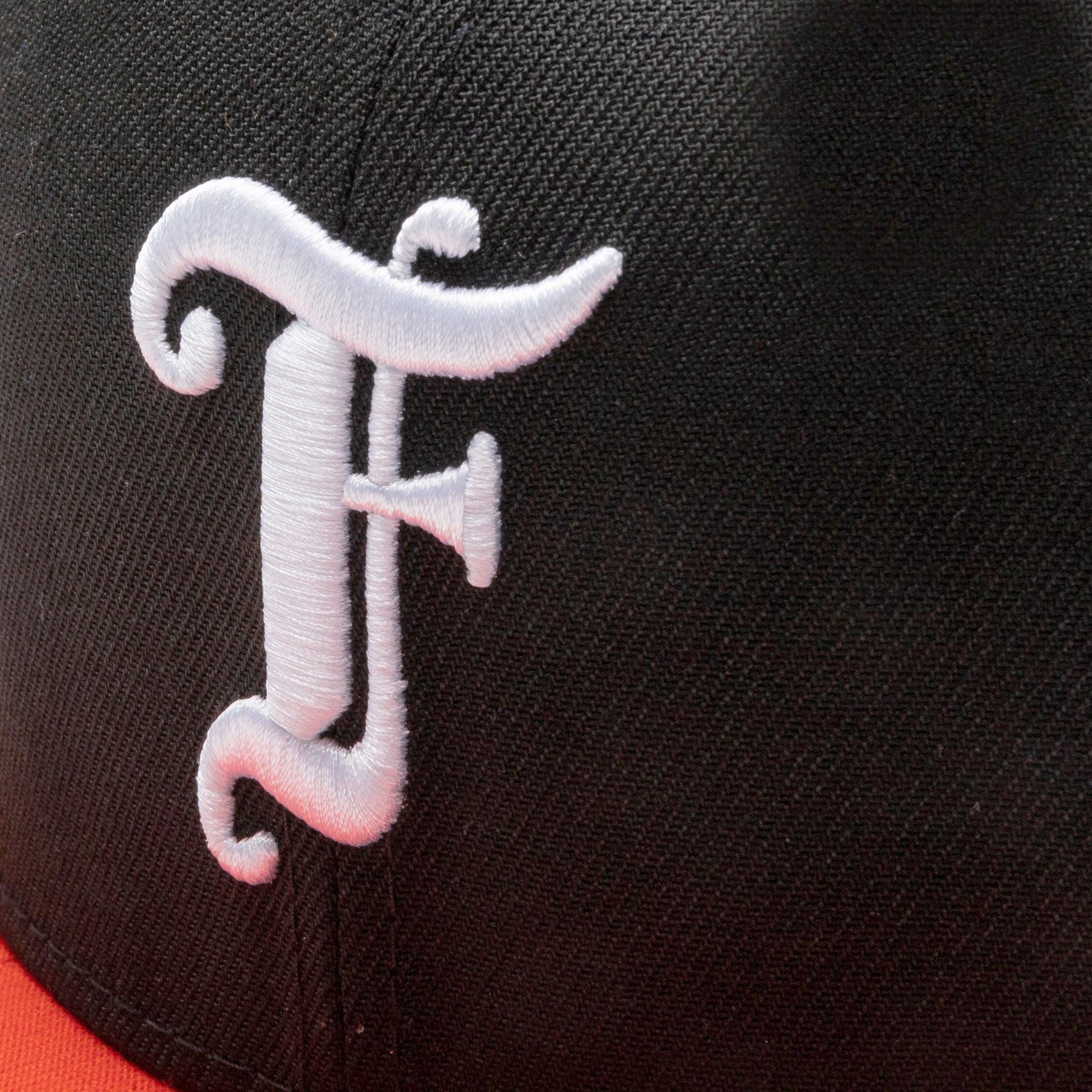 Feature x New Era Old English F Snapback Hat w/ Pin - Black/Orange Male Product Image