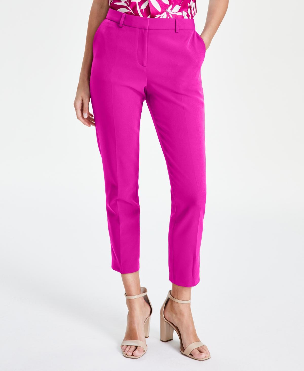 Tahari Asl Womens Classic Mid-Rise Straight-Leg Pants Product Image