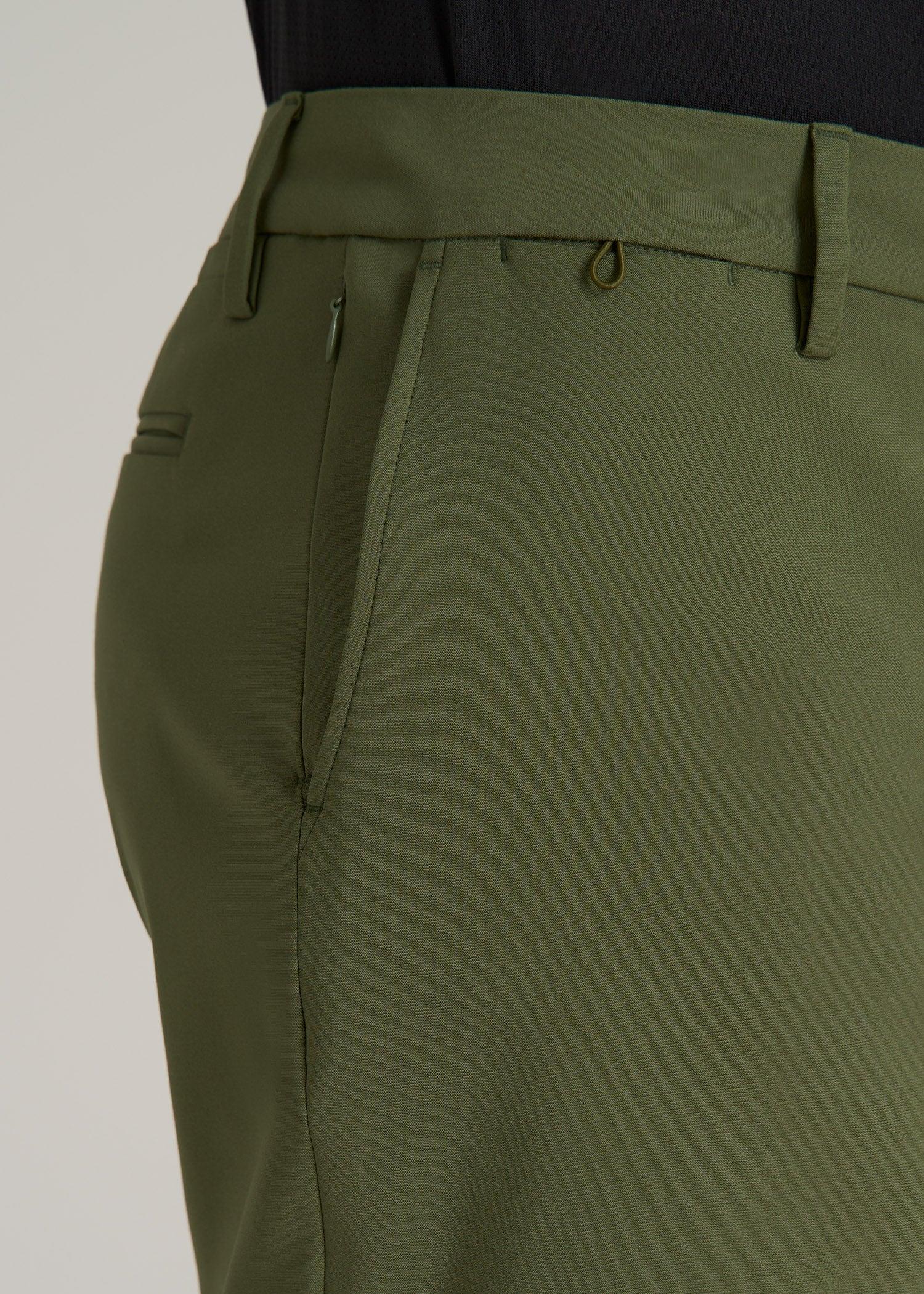 Tech Chino Shorts for Tall Men in Bright Olive Male Product Image