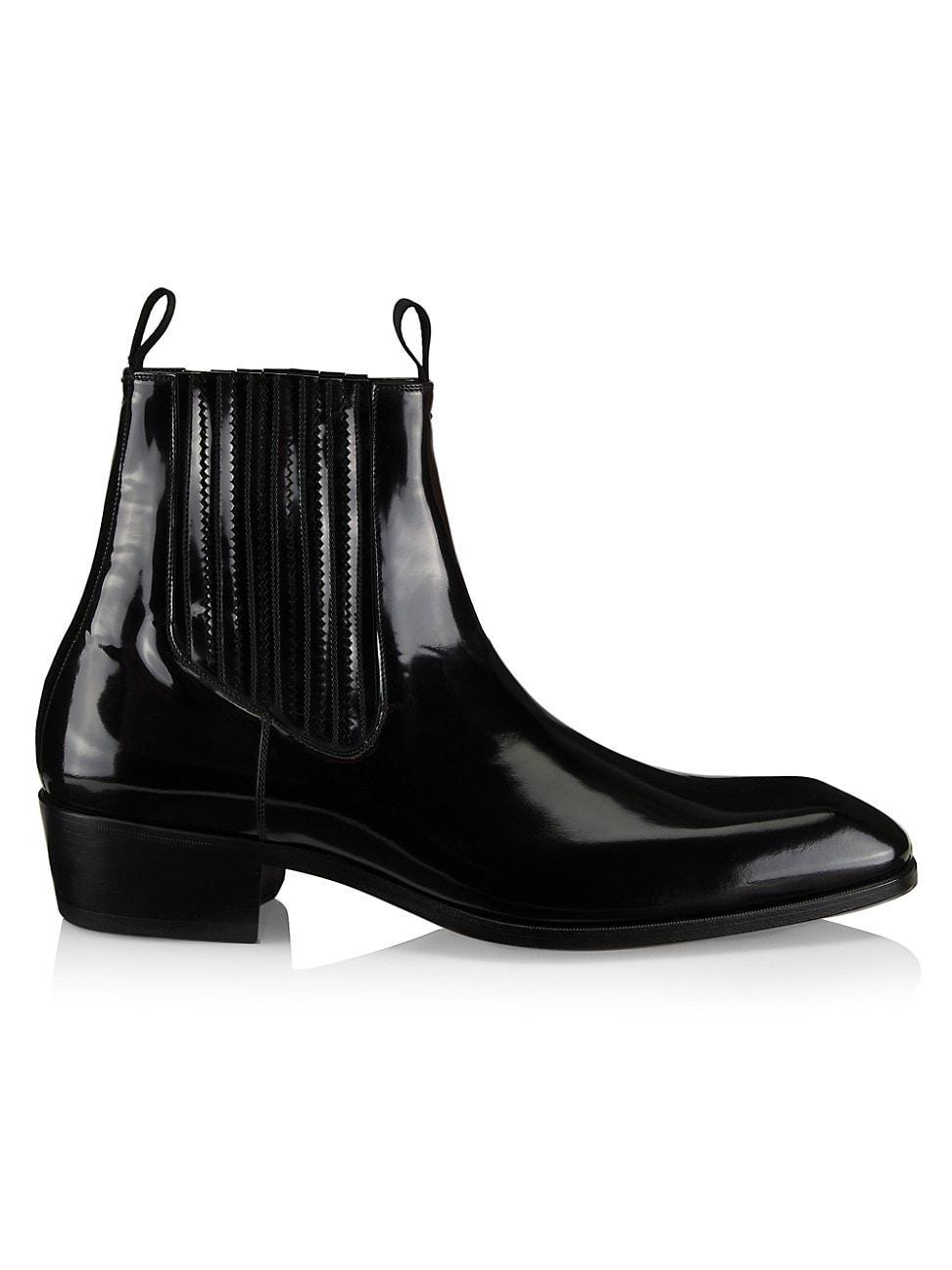 Mens Patent Leather Chelsea Boots Product Image