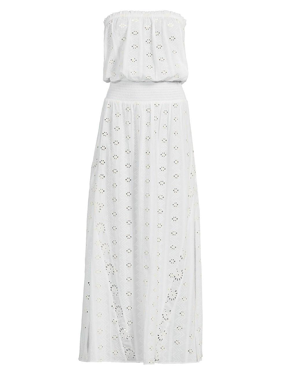 Womens Cynthia Cotton Eyelet Midi-Dress Product Image