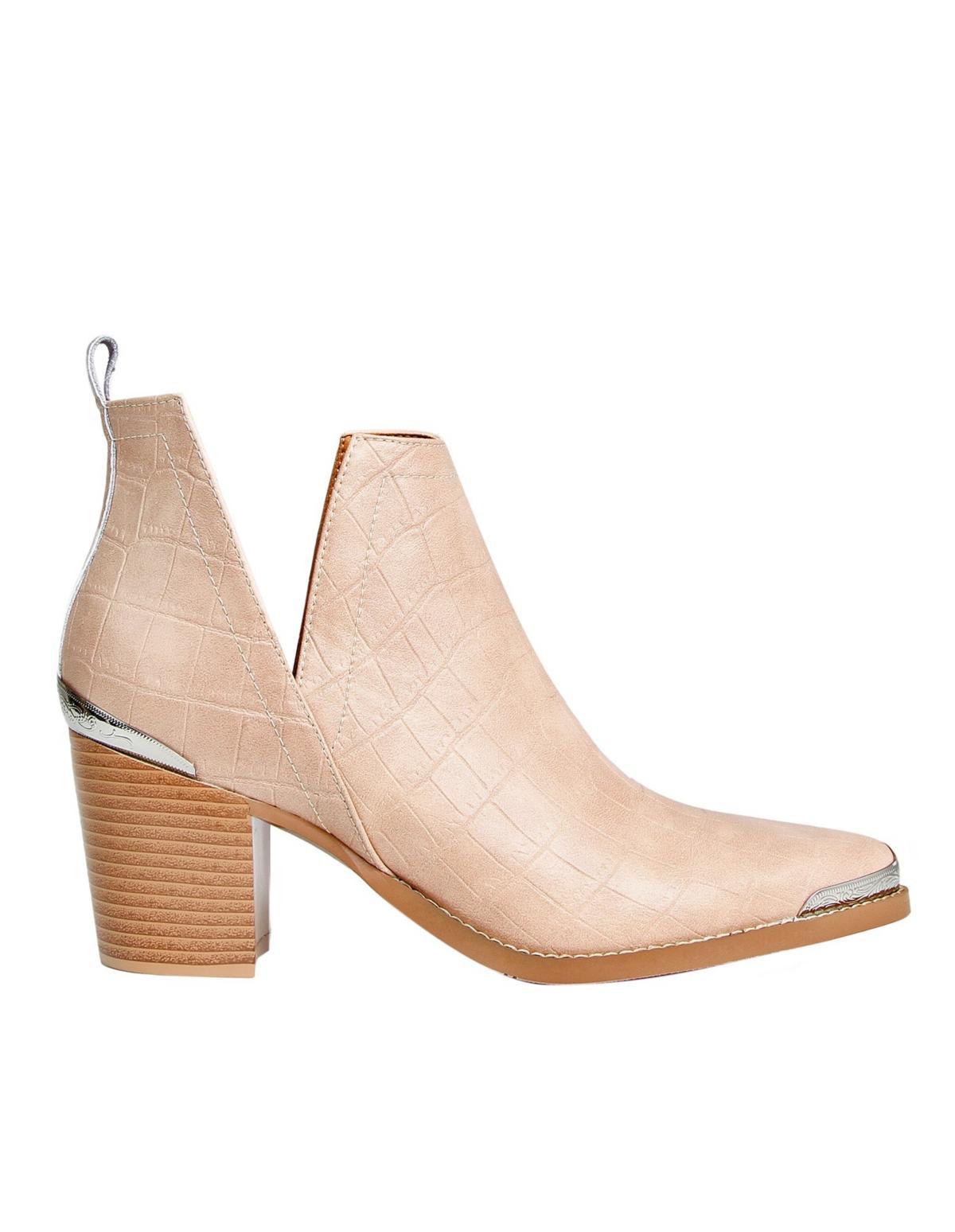 Women Belle & Bloom Austin Croc Embossed Ankle Boot Product Image