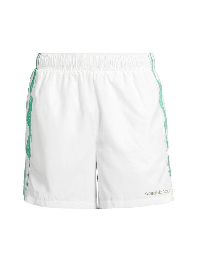 Mens Striped Track Shorts Product Image