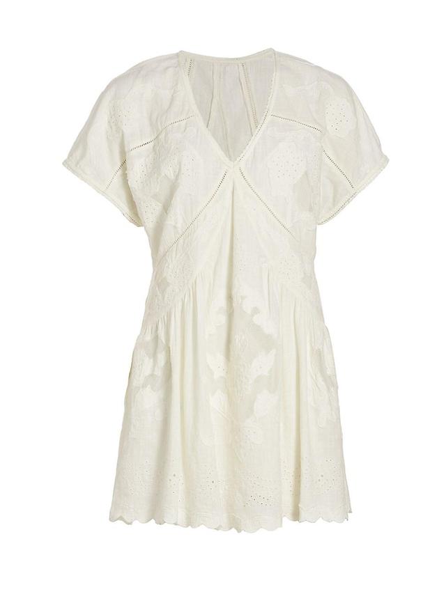 Womens Serenity Embroidered Minidress Product Image