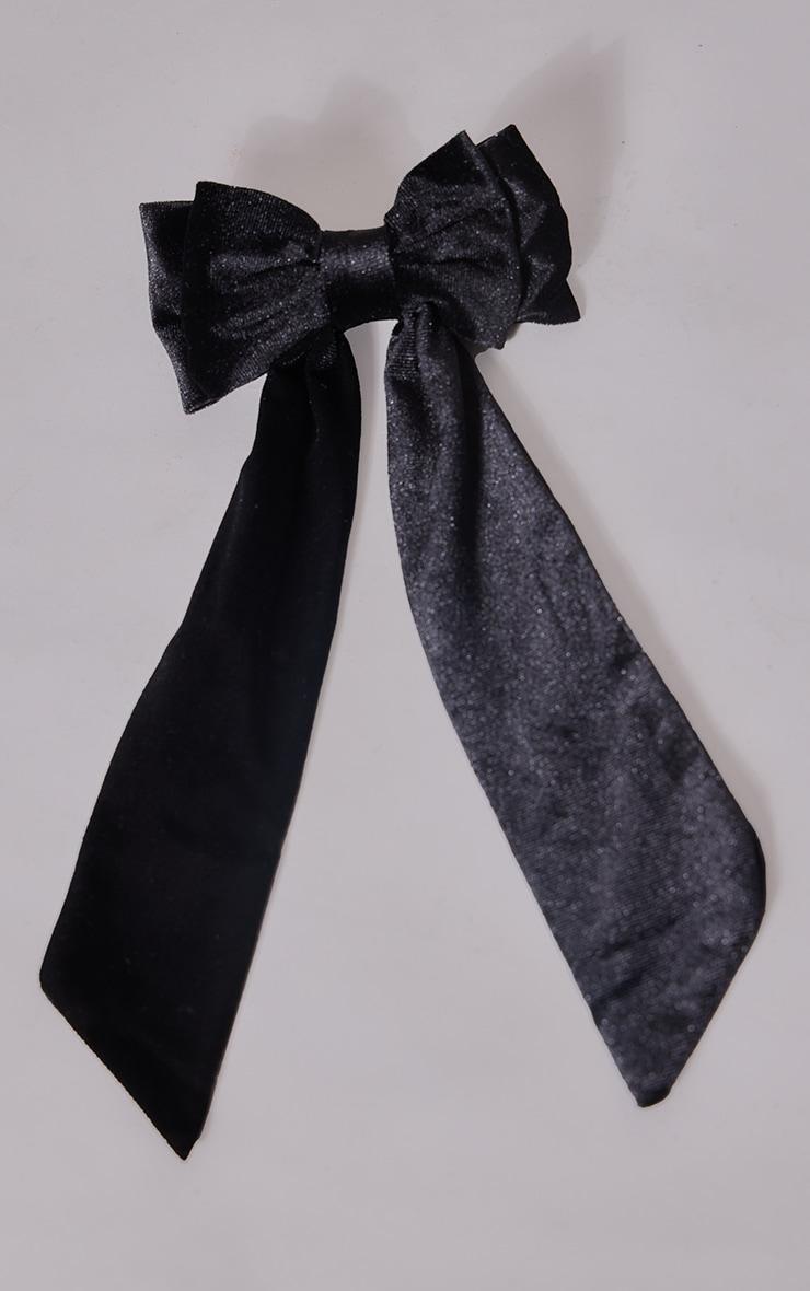 Black Velvet Hair Bow Product Image