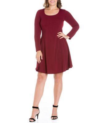 Womens Plus Size Fit and Flare Skater Dress Product Image