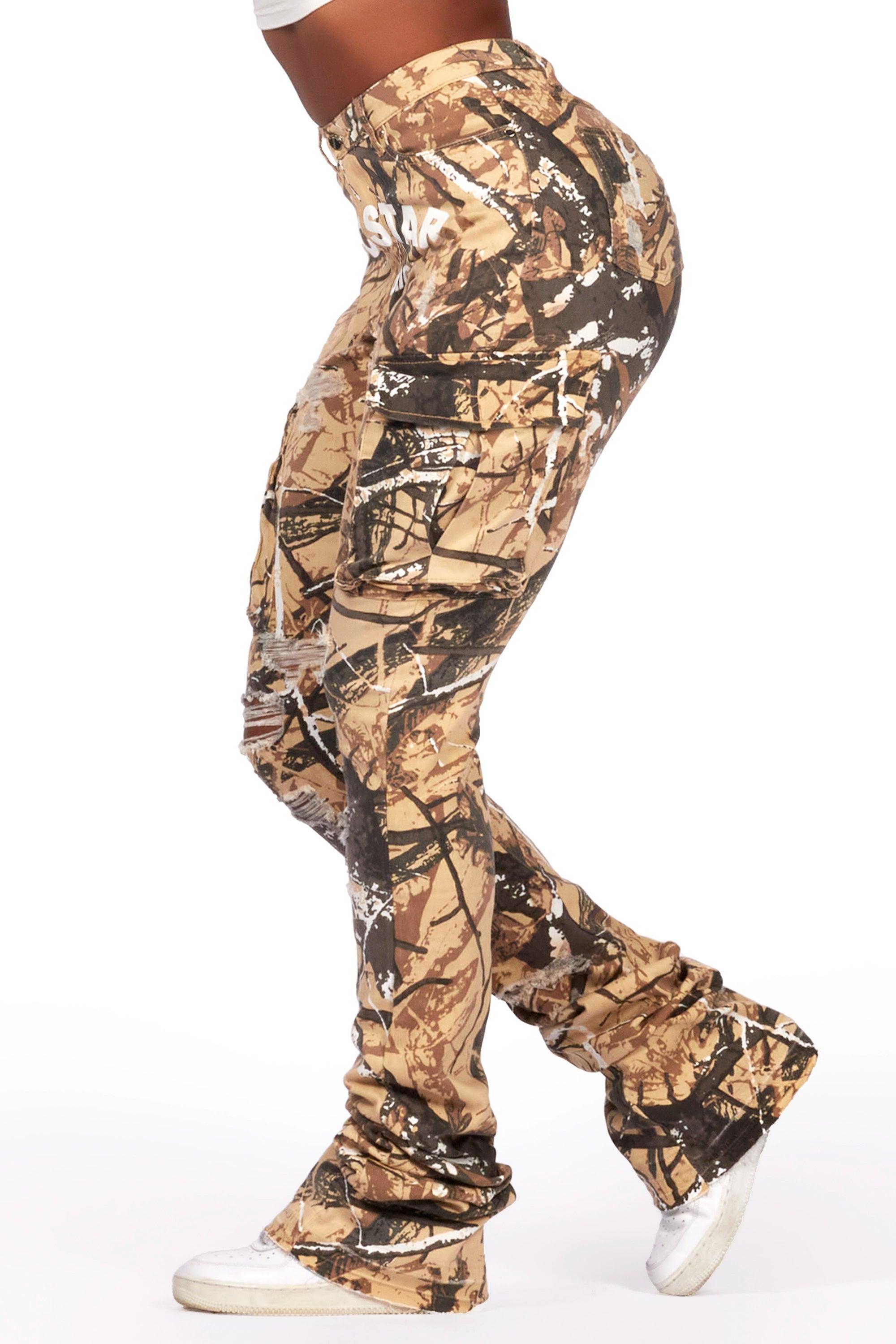 Catrina Tree Camo Super Stacked Jean Female Product Image