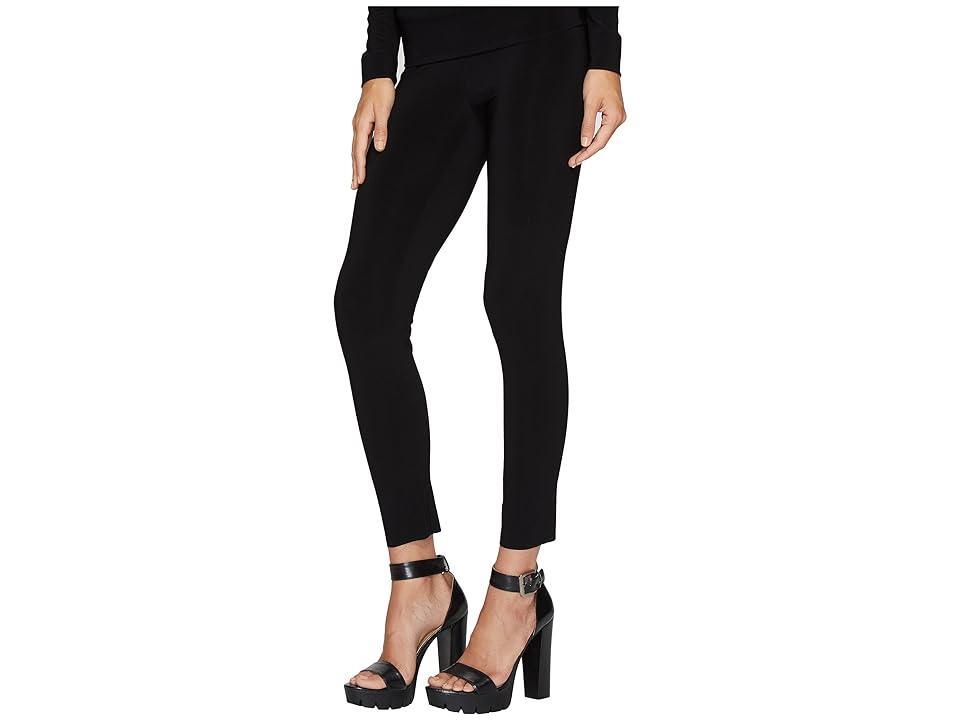 Norma Kamali Cropped Leggings (Black) Women's Casual Pants Product Image