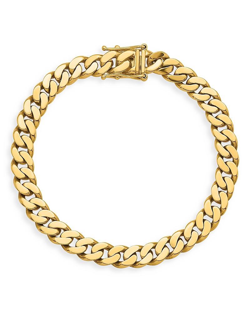 Bloomingdales Fine Collection Mens Curb Link Chain Bracelet in 14k White & Yellow Gold Product Image