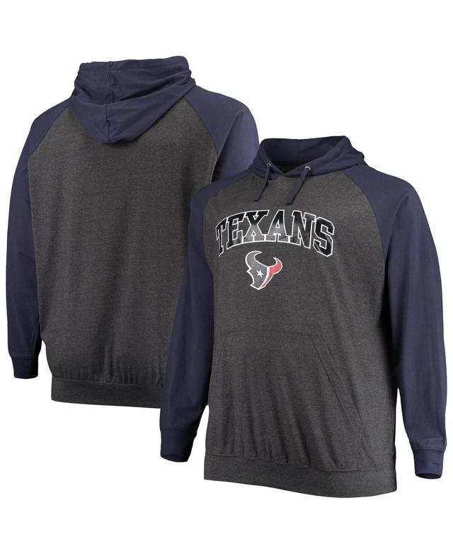 Mens Fanatics Navy Houston Texans Big and Tall Lightweight Raglan Pullover Hoodie - Navy Product Image