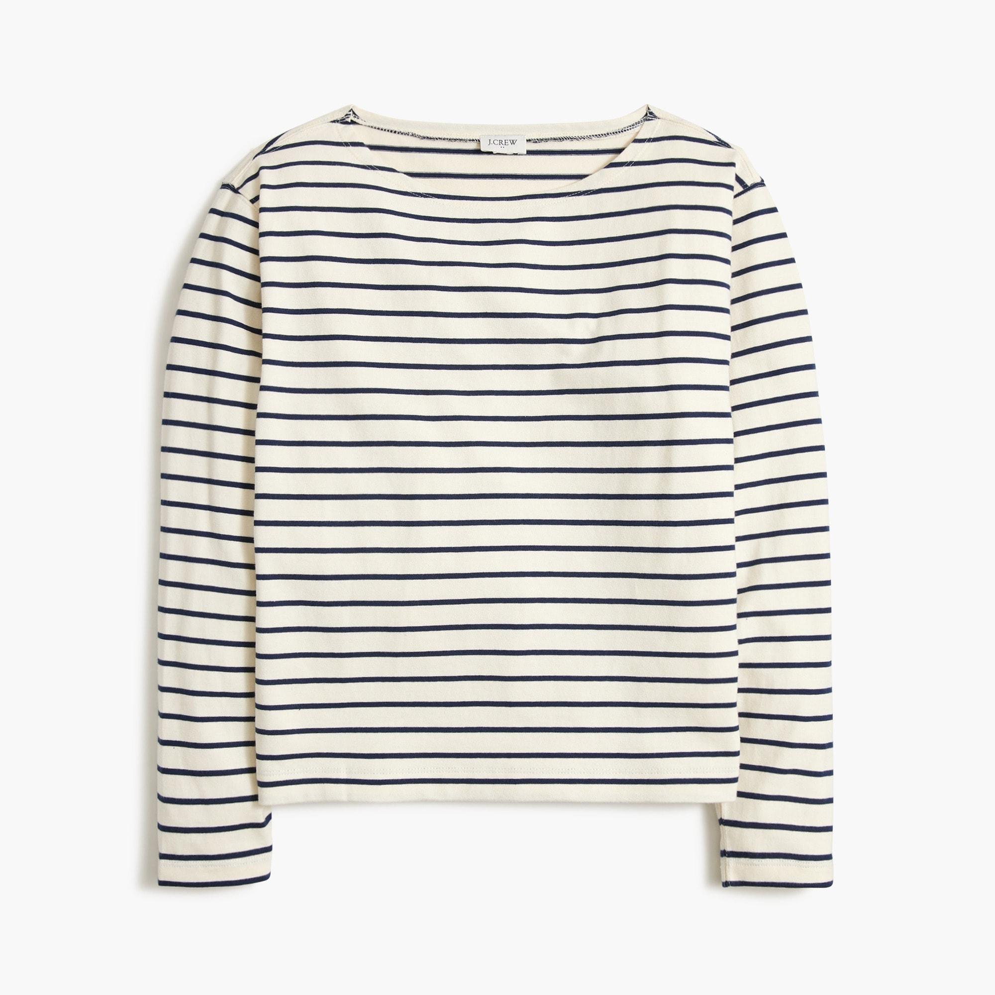 Striped boatneck tee Product Image