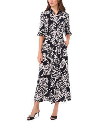 Women's Printed Maxi Shirtdress Product Image