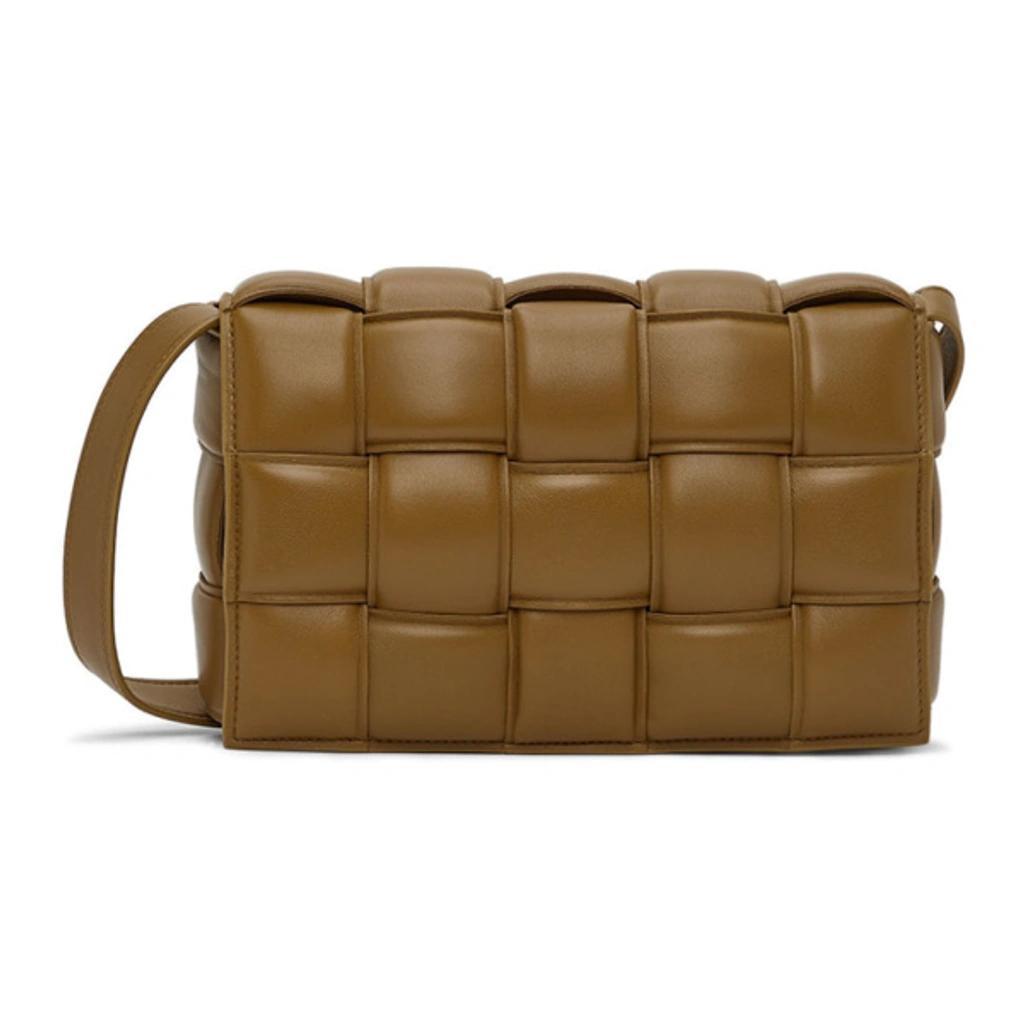 BOTTEGA VENETA Khaki Padded Cassette Shoulder Bag In 7745 Acorn/gold Product Image