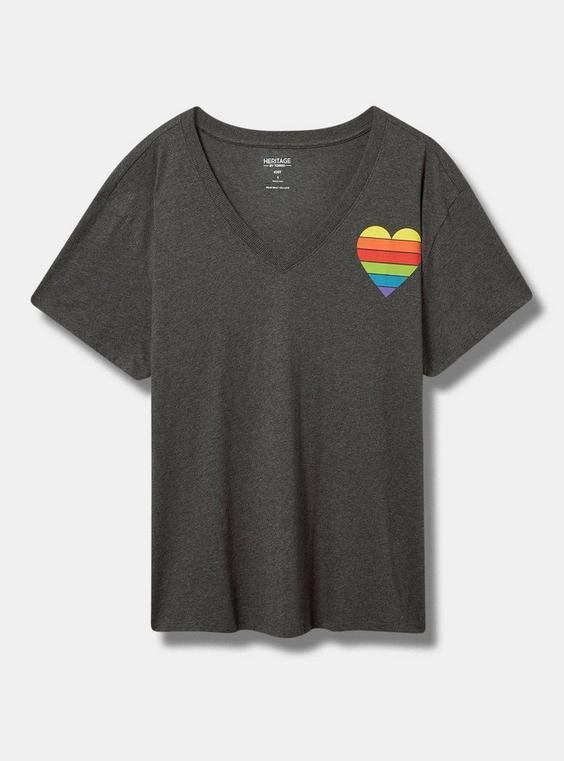 Rainbow Heart Relax Fit Heritage Jersey Tee Product Image