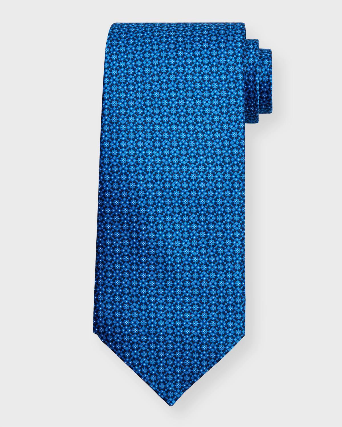 Mens Micro-Print Silk Tie Product Image