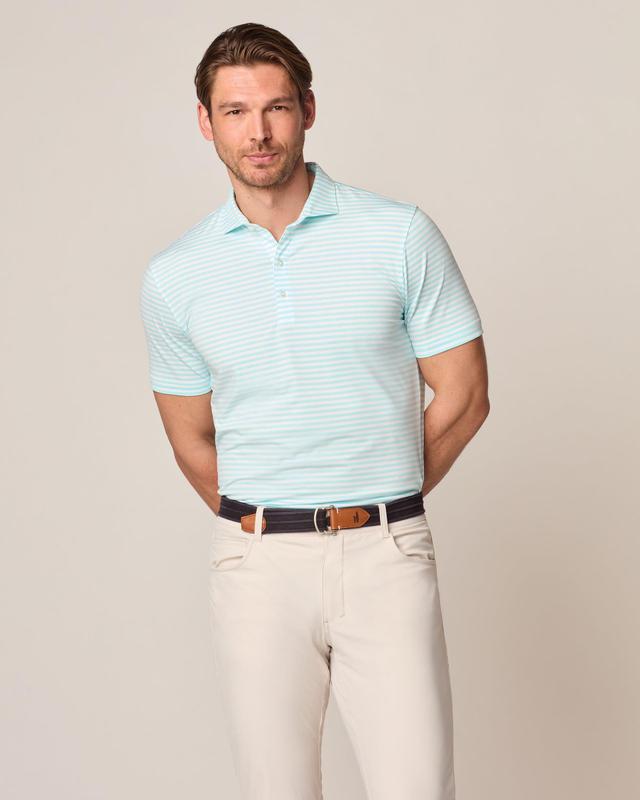 Reese Striped Jersey Performance Polo Male Product Image