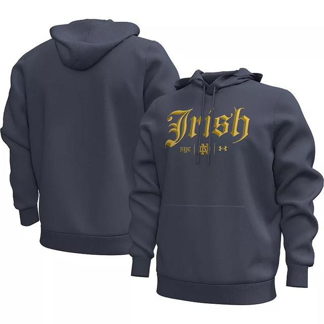 Mens Under Armour Notre Dame Fighting Irish 2024 Shamrock Series Essential Pullover Hoodie Blue Product Image