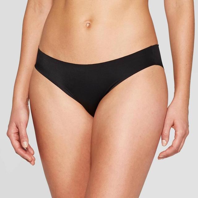 Womens Invisible Edge Bikini Underwear - Auden Black XS Product Image