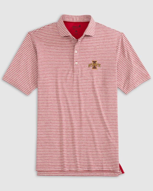 Iowa State Clipperr Striped Jersey Performance Polo Male Product Image