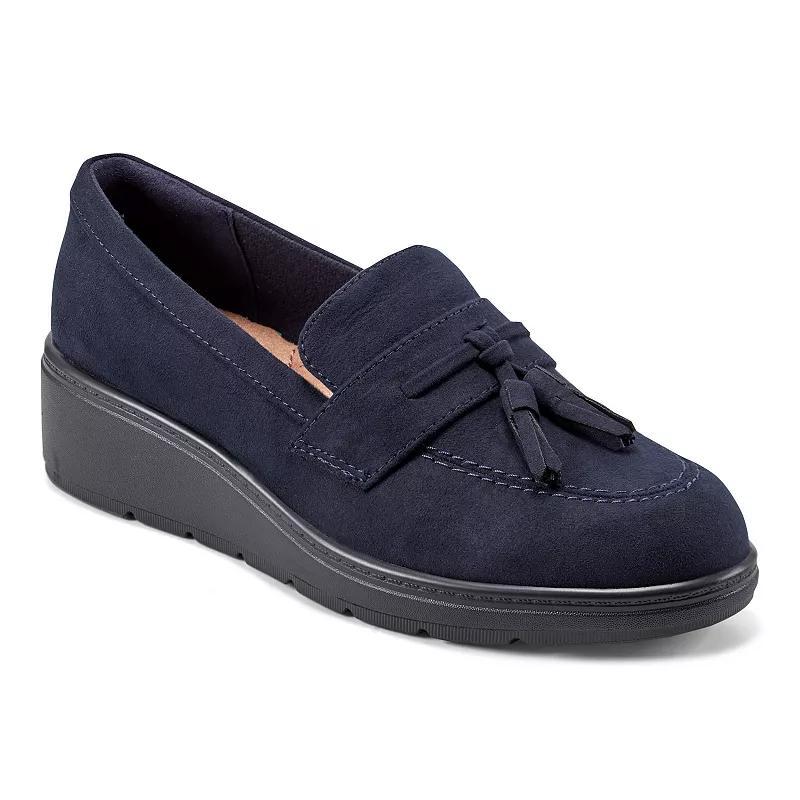 Easy Spirit Tracen Kiltie Womens Wedge Slip-On Loafers Product Image