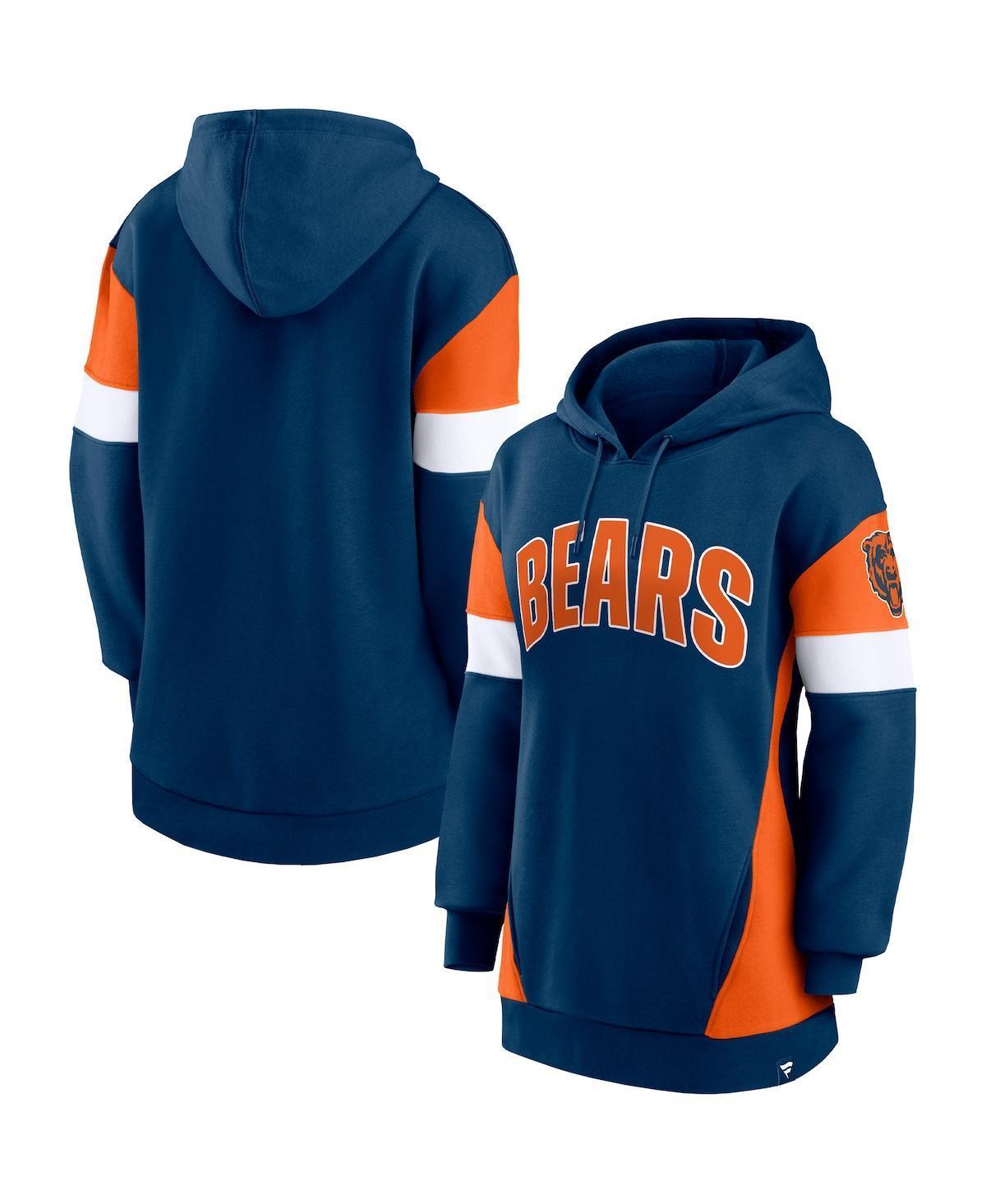 Womens Fanatics Navy Chicago Bears Lock It Down Pullover Hoodie - Navy Product Image